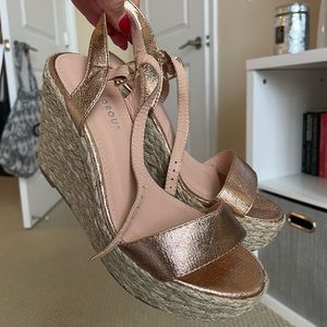 ASOS Rose Gold Espadrille Wedges